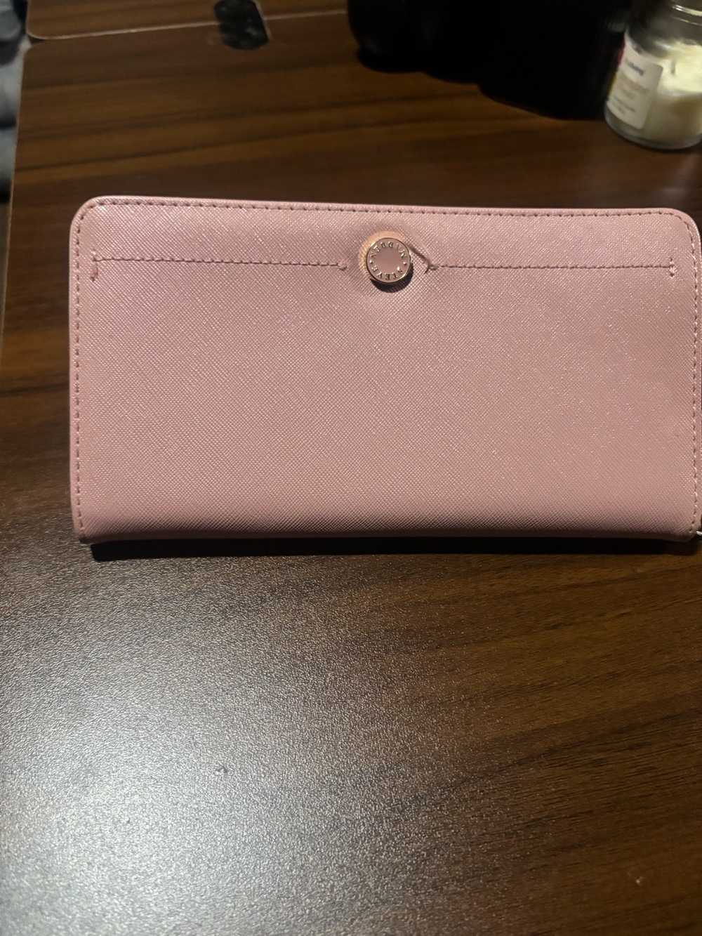 Steve Madden Blush Pink Saffiano Continental Wallet